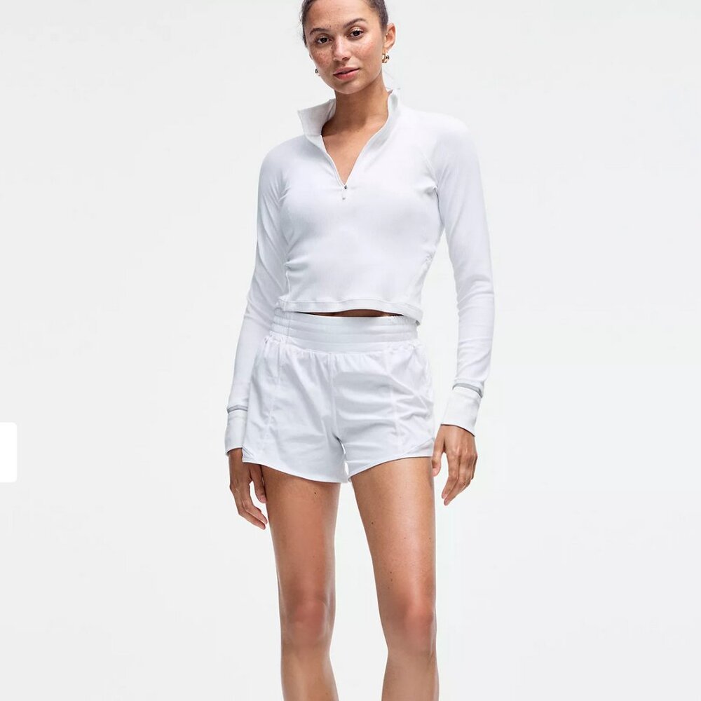 Lululemon Hotty Hot High-Rise Lined Short White - Women's 8